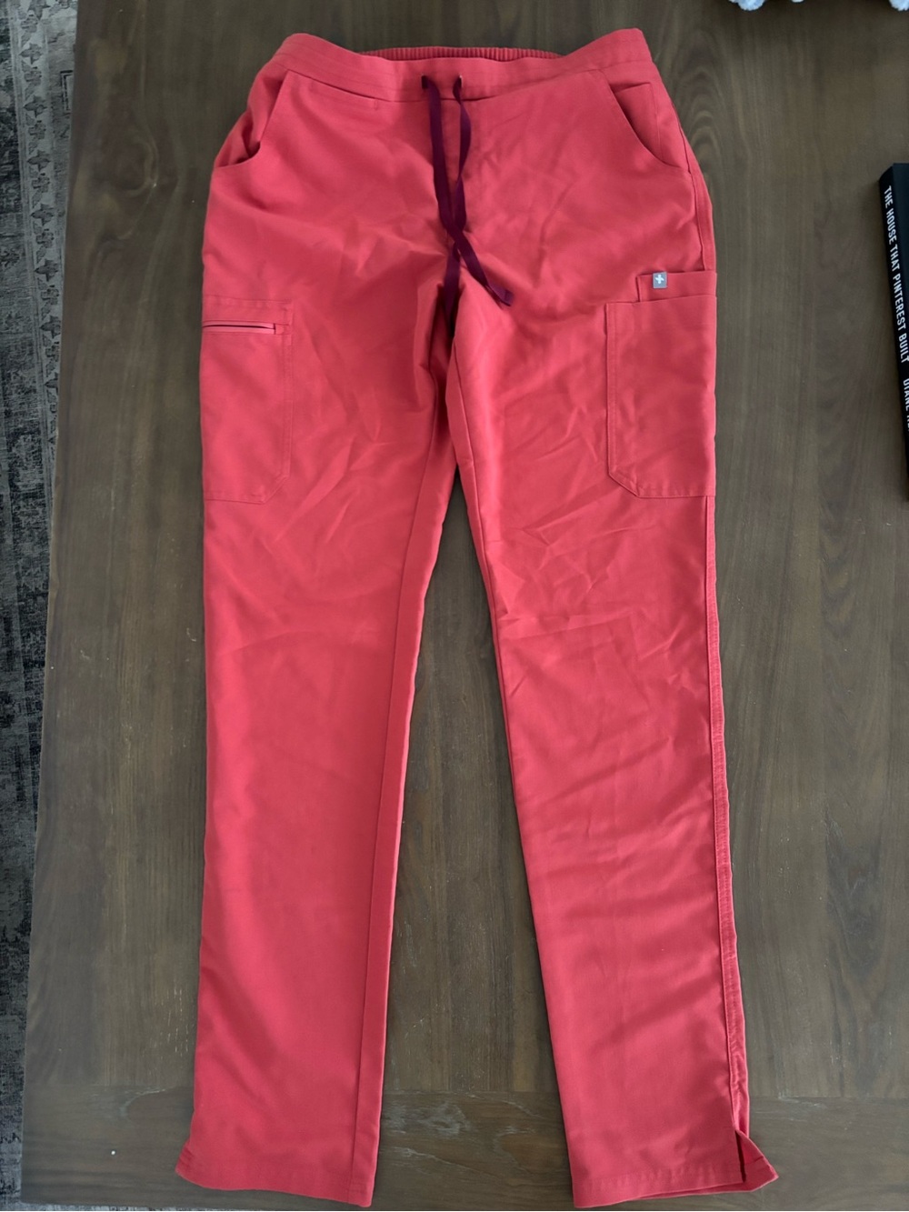 Figs Women's Red Jogger Scrub Pants